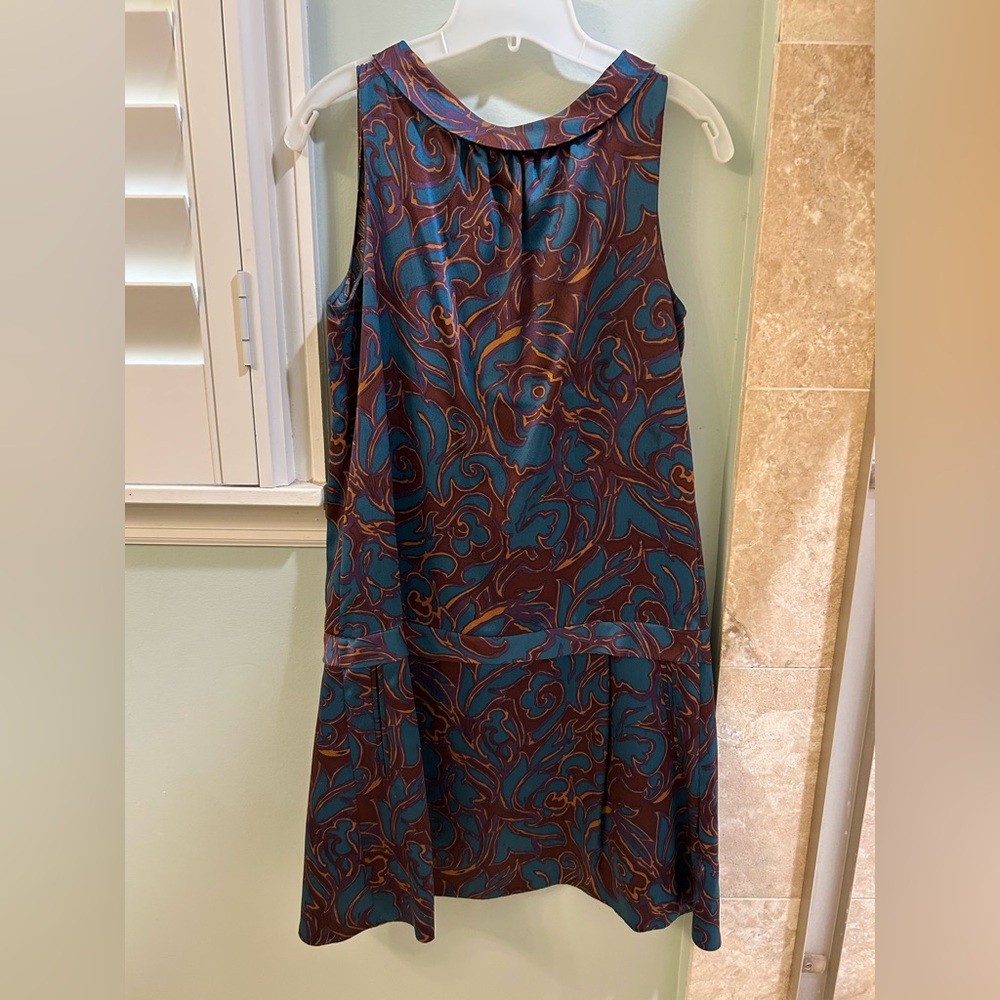 Marc By Marc Jacobs Brown and Orange Sleeveless Sundress